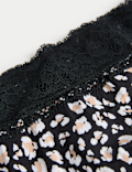 5 Pack Cotton & Lace Printed Thongs