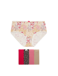 5pk Cotton Lycra™ Printed High Rise Shorts
