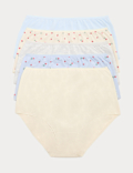 5pk Cotton Lycra&trade; Printed Full Briefs
