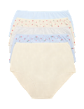 5pk Cotton Lycra&trade; Printed Full Briefs