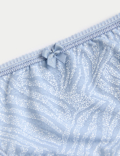 5pk Cotton Lycra™ High Leg Knickers