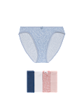 5pk Cotton Lycra™ High Leg Knickers