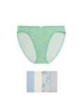 5pk Cotton Lycra™ High Leg Knickers