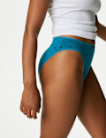 5pk Cotton Lycra&trade; High Leg Knickers