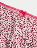 5pk Cotton Lycra™ High Leg Knickers