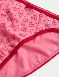 5pk Cotton Lycra™ High Leg Knickers