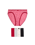 5pk Cotton Lycra™ High Leg Knickers