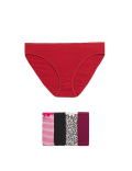 5pk Cotton Lycra™ Printed Bikini Knickers