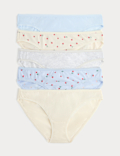 5pk Cotton Lycra&trade; Printed Bikini Knickers