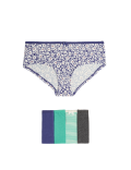 5pk Cotton Lycra™ Printed Low Rise Shorts