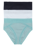 3pk Anise Lace High Waist High Leg Knickers