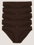 5pk Cotton Rich Low Rise Bikini Knickers