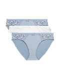 3 Pack Amelia Lace Bikini Knickers