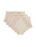 3pk Amelia Lace Full Briefs