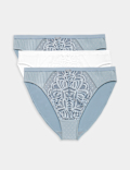 3 Pack Amelia Lace High Leg Knickers