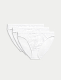 3pk Amelia Lace High Leg Knickers