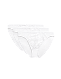 3pk Amelia Lace High Leg Knickers