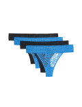 4pk All Over Lace Thongs