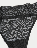 4pk All Over Lace Thongs