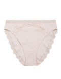 Cotton Mix Lace High Legs Knickers