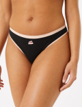 5 Pack Cotton Lycra Slogan Thongs