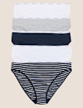 5pk Supima Cotton Body High Leg Knickers