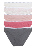 5pk Supima Cotton Body Logo Low Rise Bikini Knickers