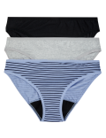 3pk Moderate Absorbency Period Bikini Knickers
