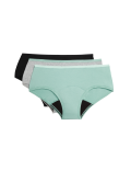 3pk Heavy Absorbency First Period Low Rise Shorts