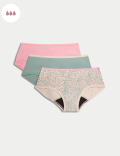3pk Heavy Absorbency First Period Low Rise Shorts