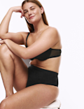 3pk Cotton Rich Lace High Waisted Stoma Thongs