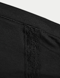 3pk Cotton Rich Lace High Waisted Stoma Thongs