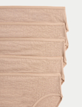 5pk Pure Cotton High Leg Knickers