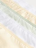 5pk Pure Cotton High Leg Knickers