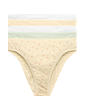 5pk Pure Cotton High Leg Knickers