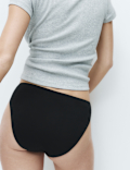 5pk Pure Cotton High Leg Knickers