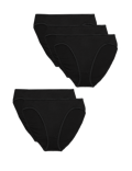 5pk Pure Cotton High Leg Knickers