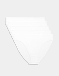 5pk Pure Cotton High Leg Knickers