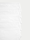 5pk Pure Cotton High Leg Knickers