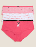 3pk Cotton Lycra® Minnie Mouse™ Printed Knicker Shorts