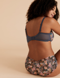 Lace Trim Wired Plunge Bra A-E