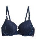 Graphic Floral Lace Underwired Plunge Bra A-DD