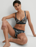 Tivoli Printed Mesh Wired Full Cup Bra