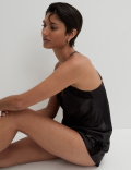 Oslo Satin & Flock Cami Set