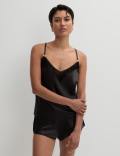 Oslo Satin & Flock Cami Set