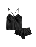 Oslo Satin & Flock Cami Set