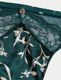 Cassia Silk & Lace High Leg Knickers
