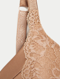 Lace Wired Full Cup Bra With Silk A-E