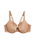 Lace Wired Full Cup Bra With Silk A-E