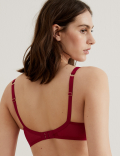 Lace Wired Full Cup Bra With Silk A-E